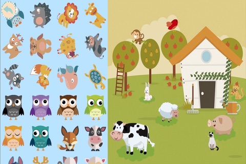 Animals stickers book 2D kids screenshot 2