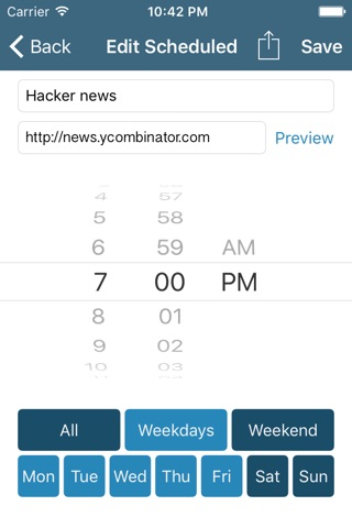 Schedule the Web screenshot 2