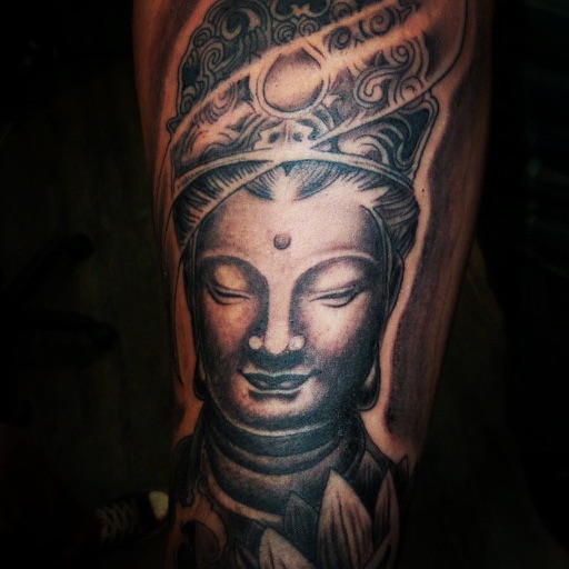 Black Buddha & Lotus - ArtWear Tattoo