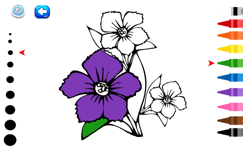 Coloring book flowers for kids screenshot 4