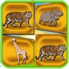 Animals Match Preschool Learning Experience In The Wild Memory Flash Cards Game