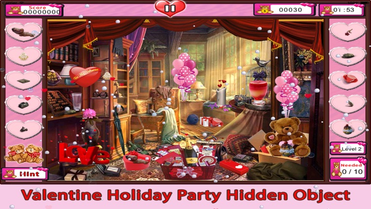 Valentine Holiday Party Hidden Object screenshot-3