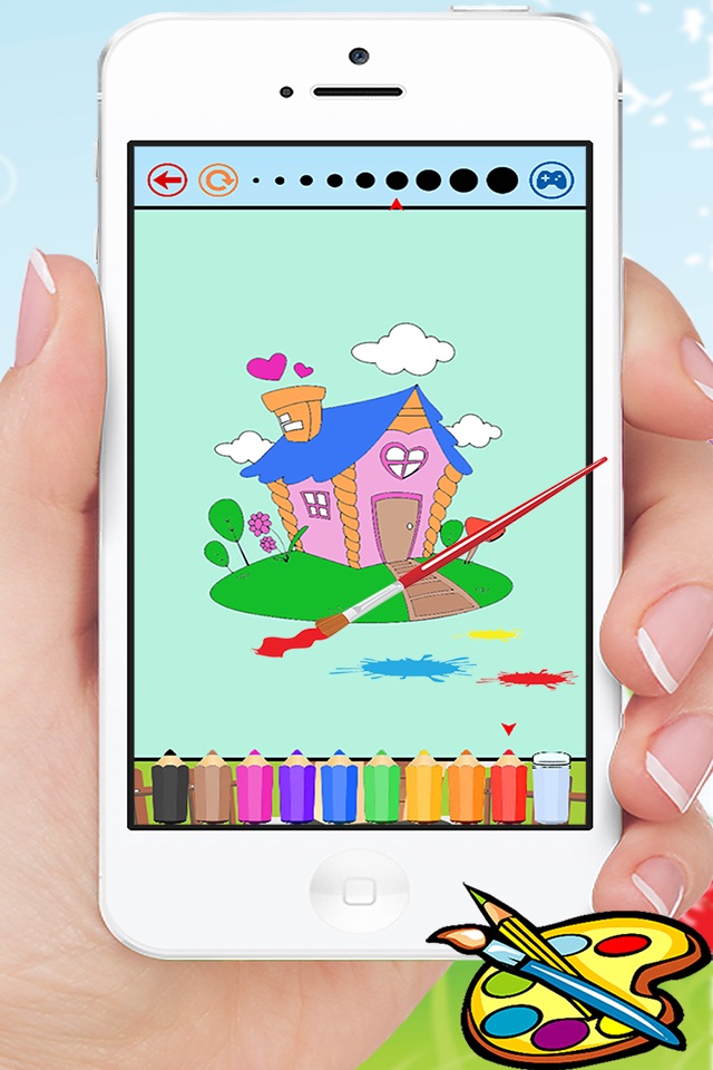 Dream House Coloring Book - Home Drawing for Kid free Games screenshot 4
