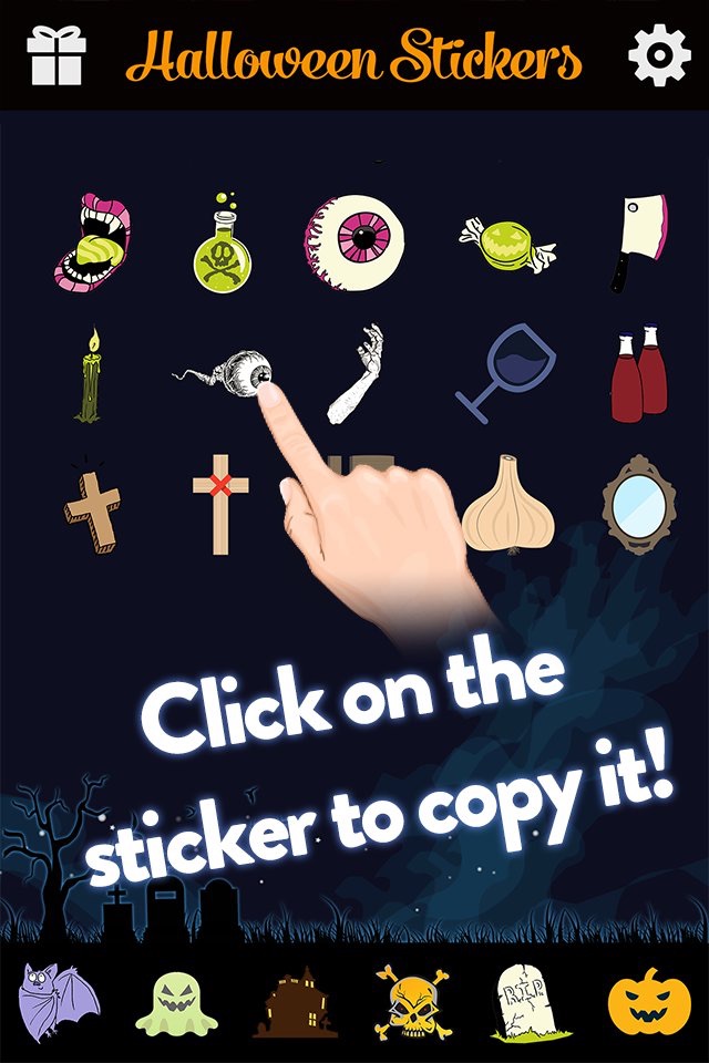 Halloween Emoji - Add Scary Ghost & Zombie Emoticon Stickers to Messages for Greetings screenshot 2