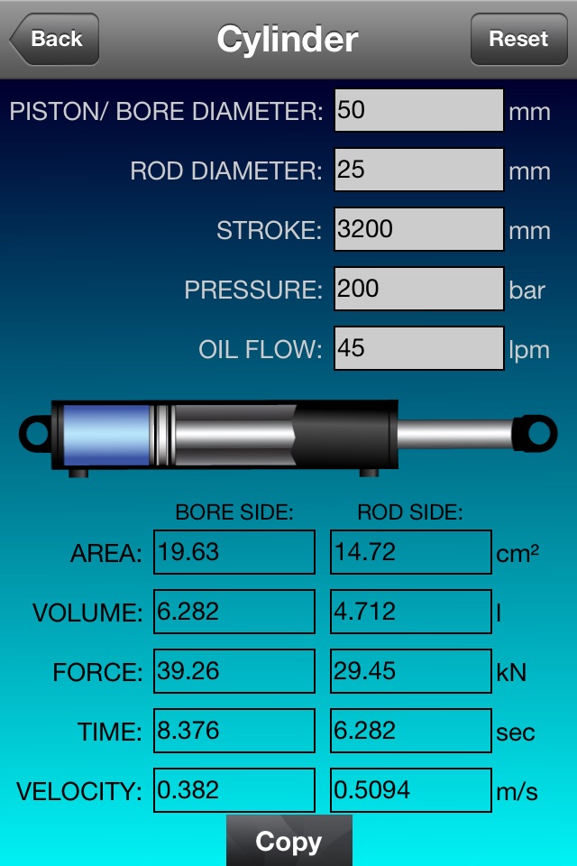 Free Hydraulic Cylinder Calculator screenshot 4