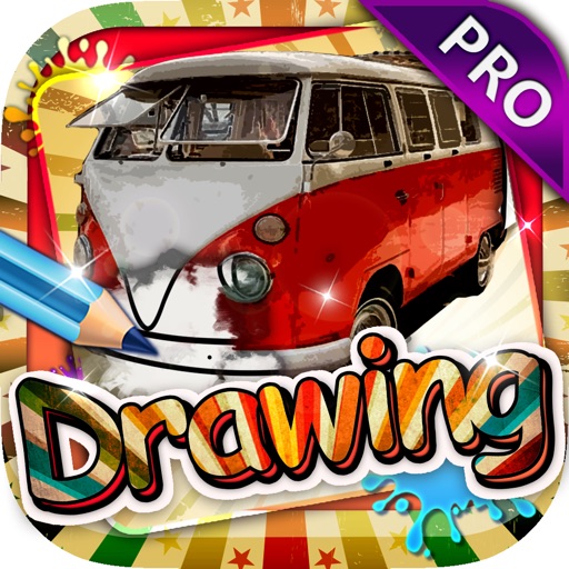 Drawing Desk Retro Cars : Draw and Paint Coloring Books Edition Pro icon