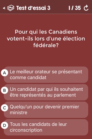 Citoyenneté Canadienne: Test screenshot 2