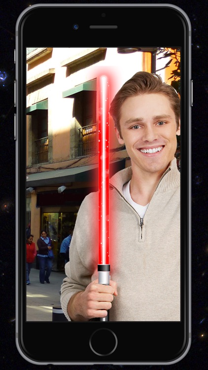 Lightsaber of galaxies Simulator of laser sword with sound effects and camera to take pictures - Premium