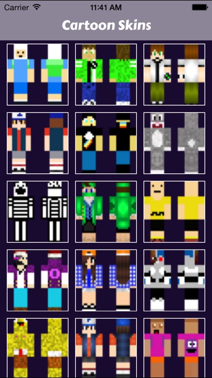 Best Cartoon Skins - Best Collection for Minecraft PE & PC