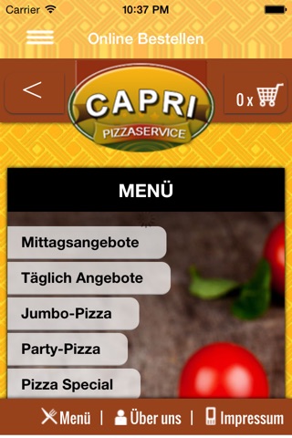 Capri Pizza Sservice screenshot 4