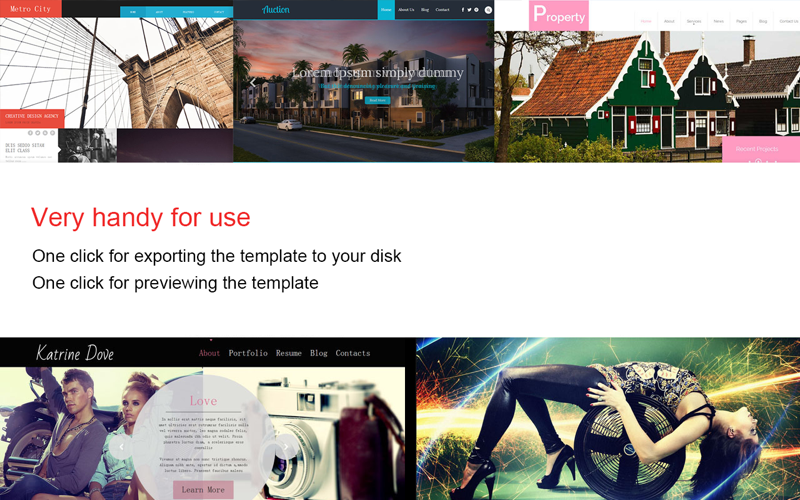 Website Template (Entertainment & Construction) With Html Files Pack6 Business