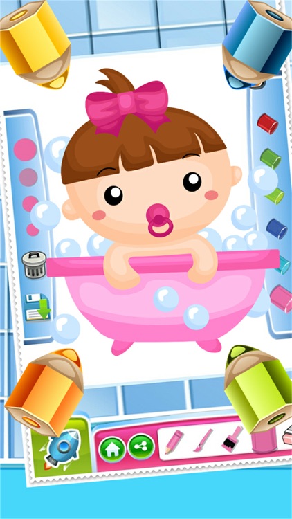 Little Babies Coloring Book World Paint and Draw Game for Kids