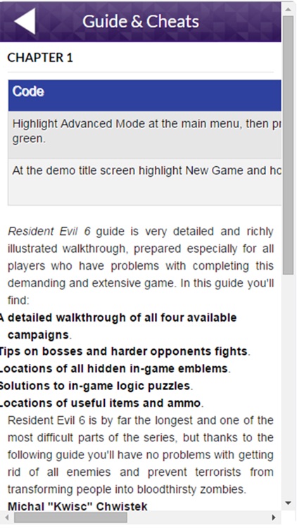PRO - Resident Evil Version Guide