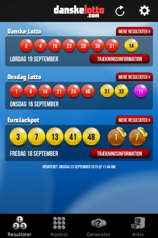 Danske Lotto screenshot 2