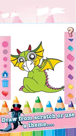 Game screenshot Dragon Drawing Coloring Book - Cute Caricature Art Ideas pages for kids hack