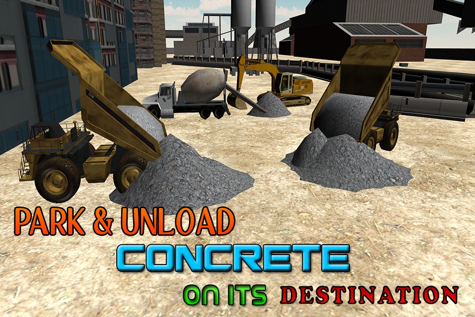 Concrete Excavator Simulator – Operate crane & drive truck in this simulation game screenshot 2