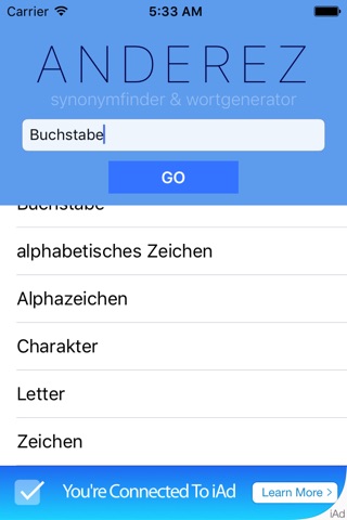 Anderez - Synonym-Finder und Wort-Generator screenshot 3
