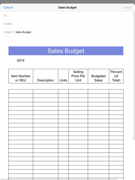 Seller Budget