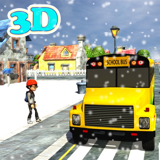 Winter School Bus Parking Simulator Icon