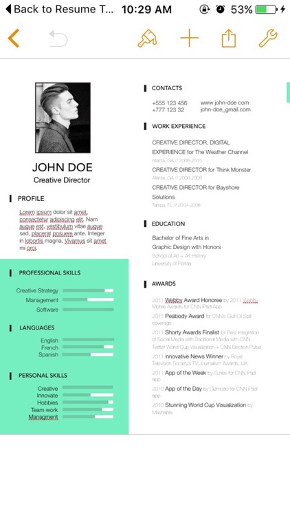 Resume Templates for Pages screenshot-4