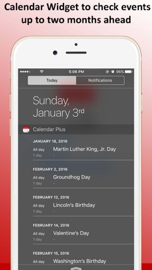 Calendar+ Widget