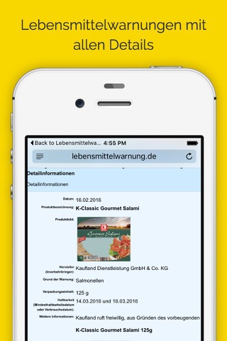 Lebensmittelwarner screenshot 2