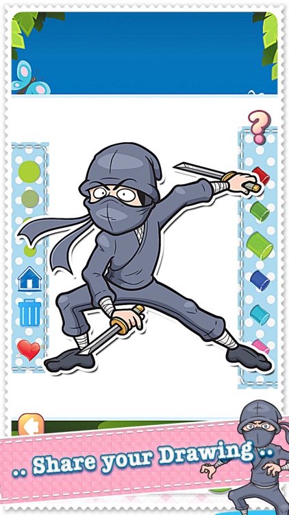 Download Coloring Book Cute Ninja Colorings Pages - pattern ...