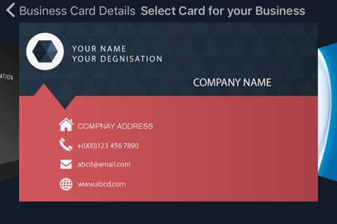 Business Card Creator - Quickly Create and Design Your Visiting Card Maker screenshot 3