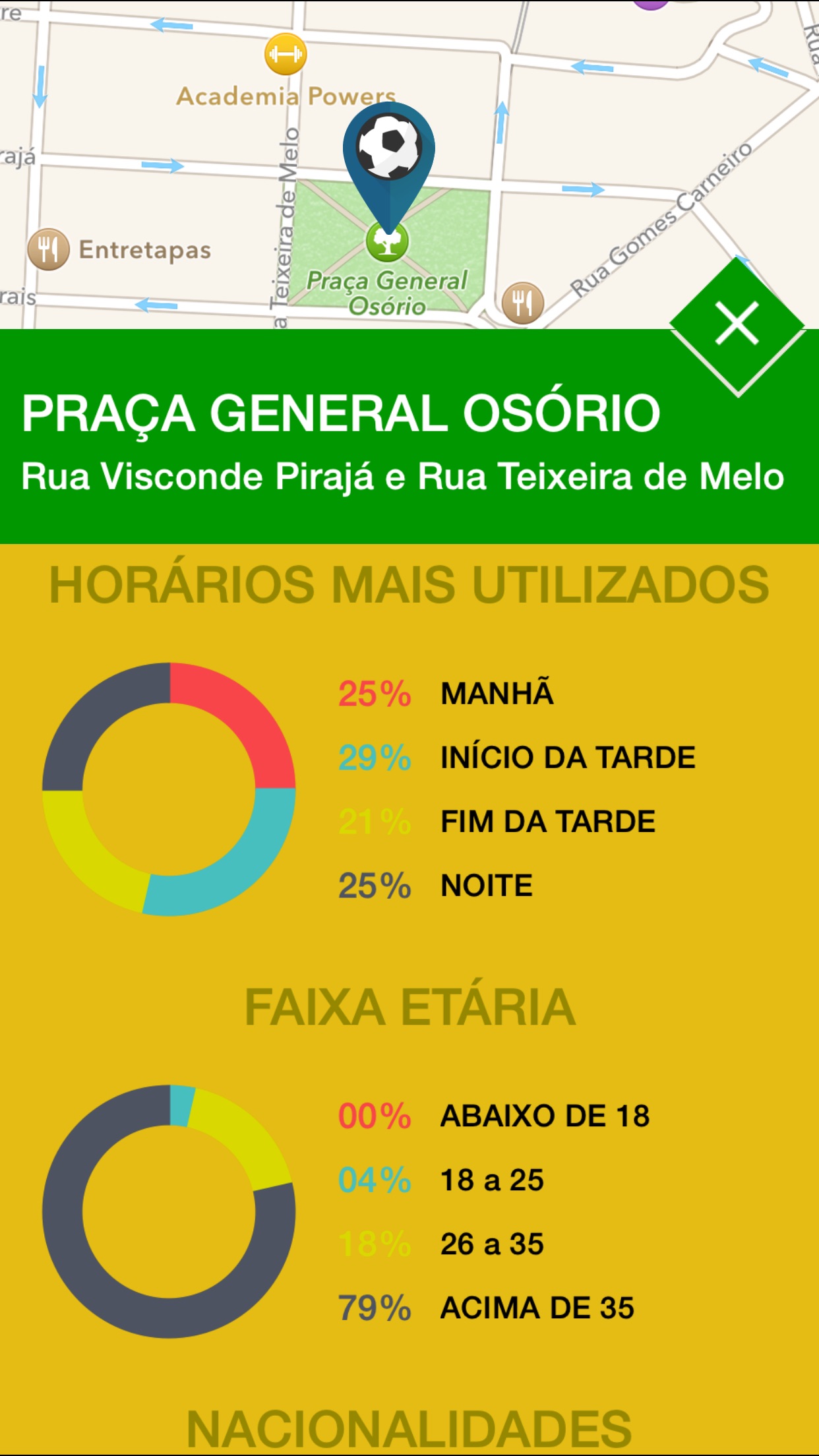 Screenshot do app Futebol na Praça