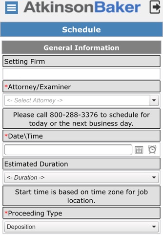 AtkinsonBaker Court Reporters Client Mobile screenshot 3