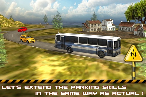 Tourister Bus driver 3D Parking: hill city screenshot 2