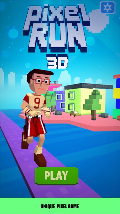 Pixel Run Blocky 3D. Endless Running on Block War Roads Challenge