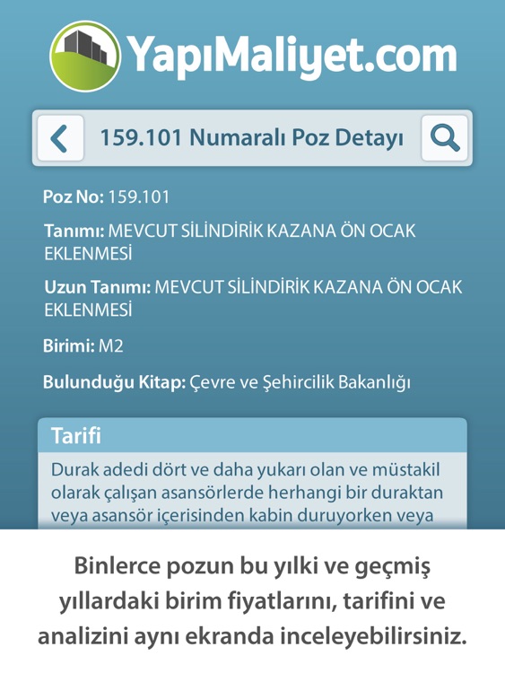 YapıMaliyet Tablet