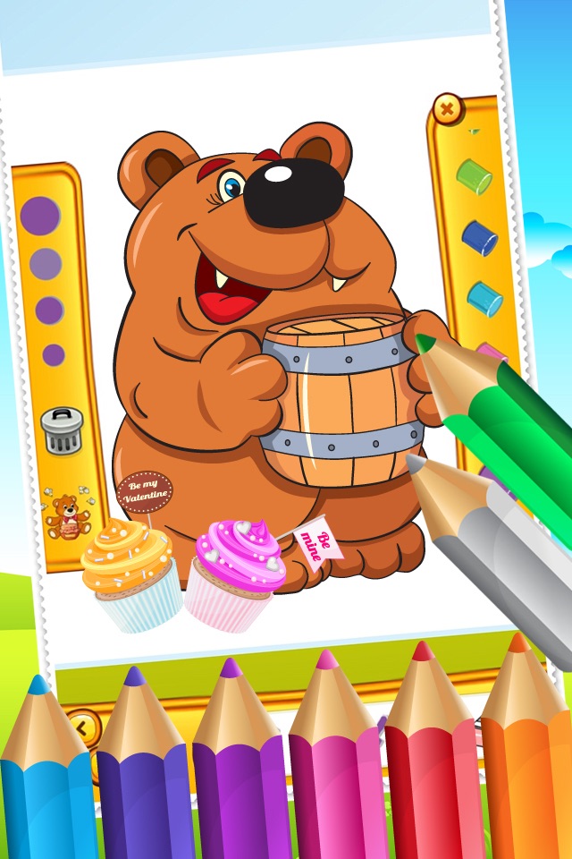Teddy Bear Coloring Book Drawing for Kid Games screenshot 2