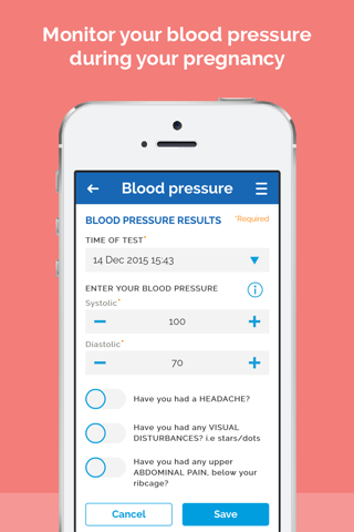 Blood Pressure Monitoring for Pregnancy screenshot 2