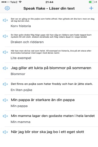 SpeakFlake - på svenska screenshot 2