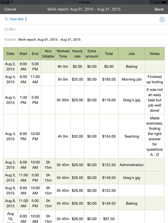 SalaryBook HD Timesheet screenshot-4