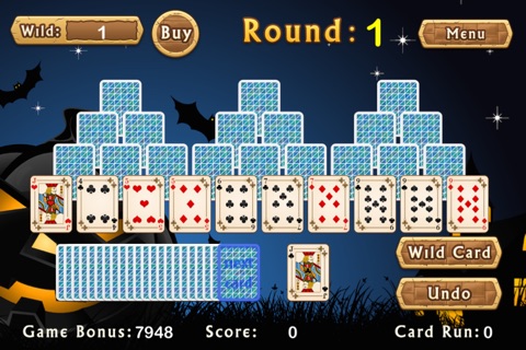 Spooky Solitaire - Classic Tri Tower Soliter Halloween Game screenshot 3