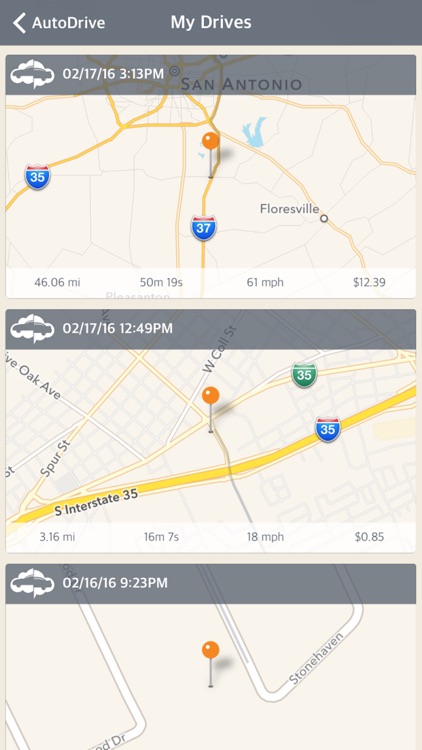 AutoDrive — Drive Tracking