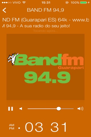 BAND FM Guarapari ES screenshot 2