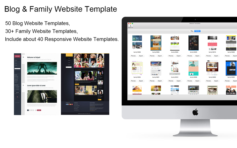 Website Template (Blog & Family) With Html Files Pack9 Business
