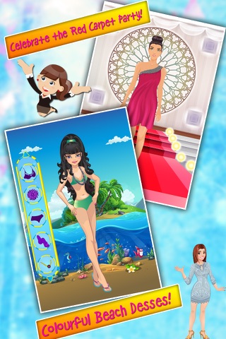 Super Star Girl Party Dress Up - Pool, Formal, Beach parties and Red Carpet Fashion Show Game screenshot 4