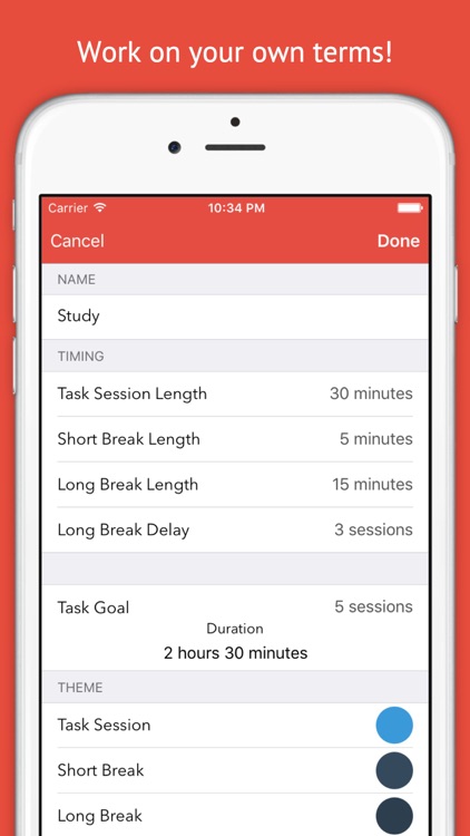Listee – A procrastinator’s to do list app for task and time management based on the Pomodoro Technique™