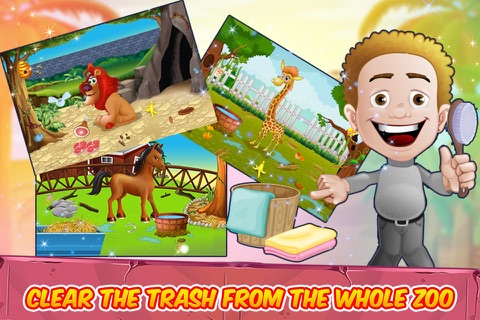 Zoo Wash – Cleanup messy & dirty animal yard in this salon game for kids screenshot 3