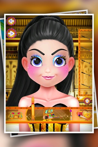 egypt girl makeover and dress up - Egypt Princess Romaa Makeup Makeover & Dress up Salon girls games screenshot 2