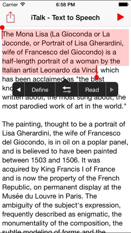 iTalk - Convert Text to Speech - Written Words to Voice