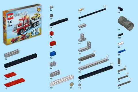 Red Truck for LEGO Creator 7347 Set - Building Instructions screenshot 2