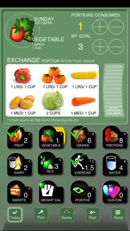Game screenshot Checkoff Portions Diet Tracker - Visual Group Exchanges hack