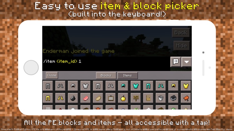 PE Mods - Custom Keyboard for Minecraft Pocket Edition screenshot-1