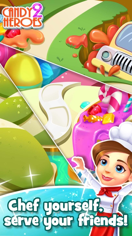 Candy Heroes 2 - Match kendall sugar and swipe cookie to hit goal